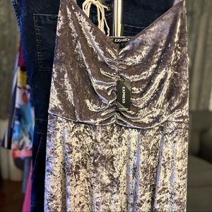 Express Velvet Spaghetti Strap Dress NWT